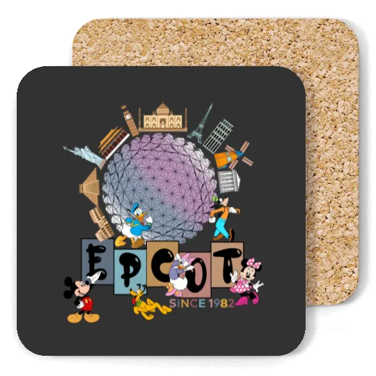 Disney Epcot Coasters, Epcot Matching Coasters, Epcot Family