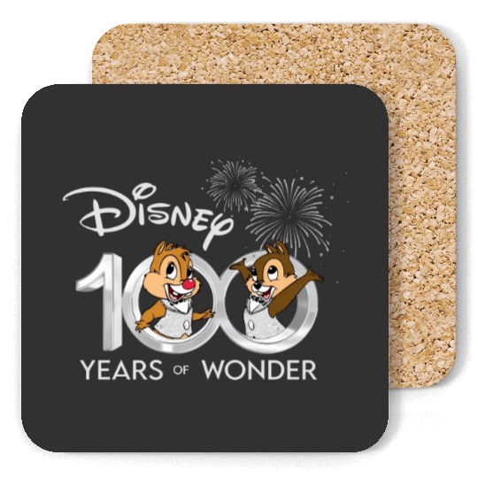 Disney 100 Years of Wonder Coasters, 100th Anniversary Coasters, Chip and Dale Coasters