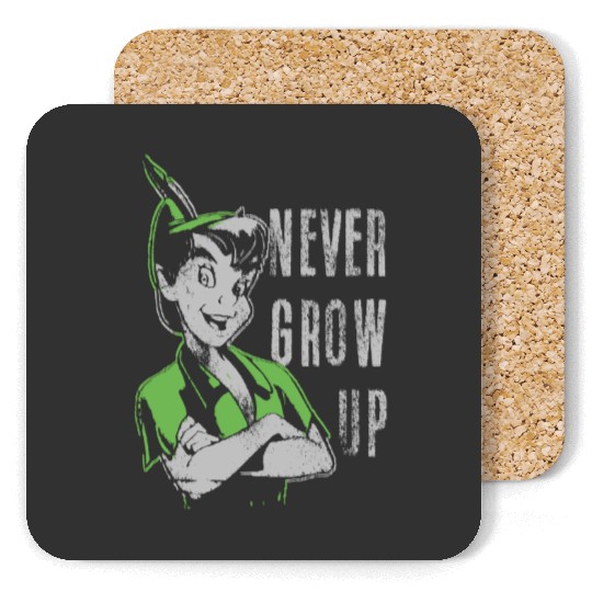 Disney Peter Pan Never Grow Up Vintage Portrait Coasters, Magic Kingdom