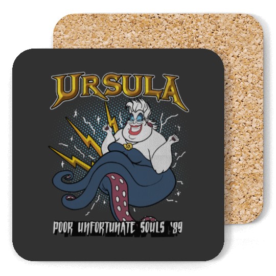 Disney Little Mermaid Ursula Quote Portrait Vintage Coasters