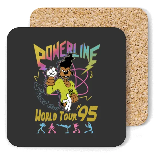 Retro Disney A Goofy Movie Powerline World Tour 95' Coasters, Vintage Goofy Movie Powerline