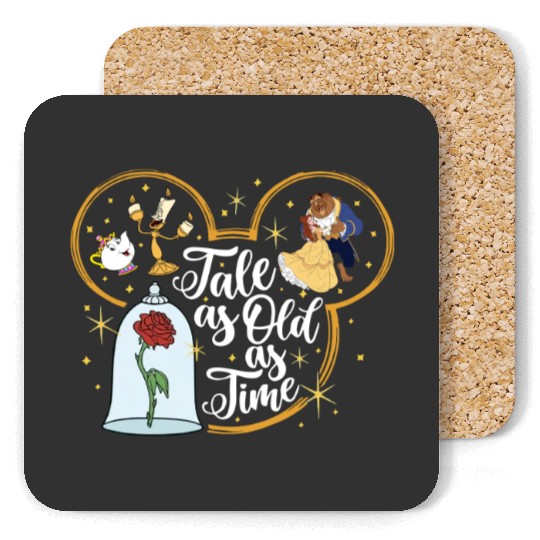 Disney Tale As Old As Time Coasters, Beauty and The Beast Coasters, Disney Princess Coasters, Disneyworld Coasters, Disney Girl Coasters