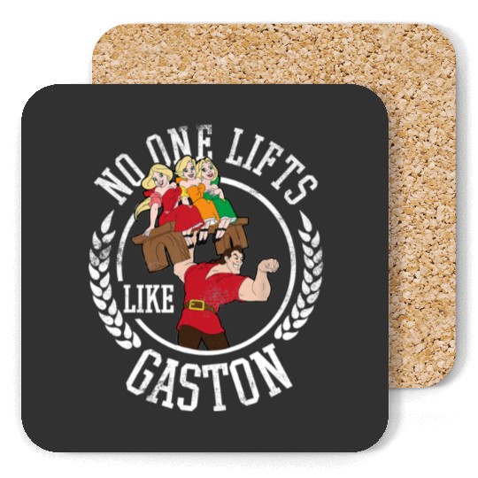 Disney Beauty and the Beast No One Lifts Like Gaston Badge Coasters