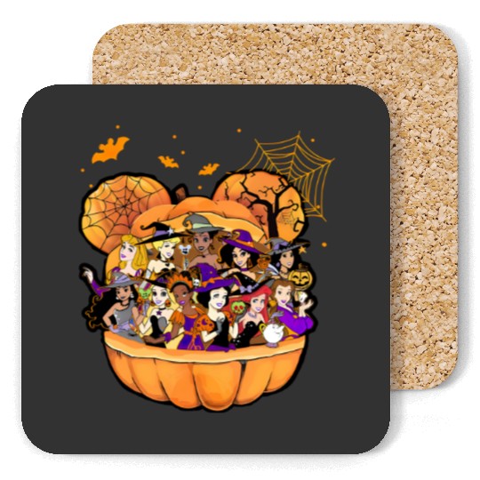 Disney Halloween Coasters, Disney Princess Halloween Coasters