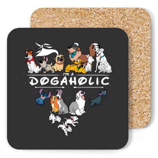 I'm Dog a Holic Disney Dogs Coasters, Disney Pluto, Bolt Percy Dug Coasters