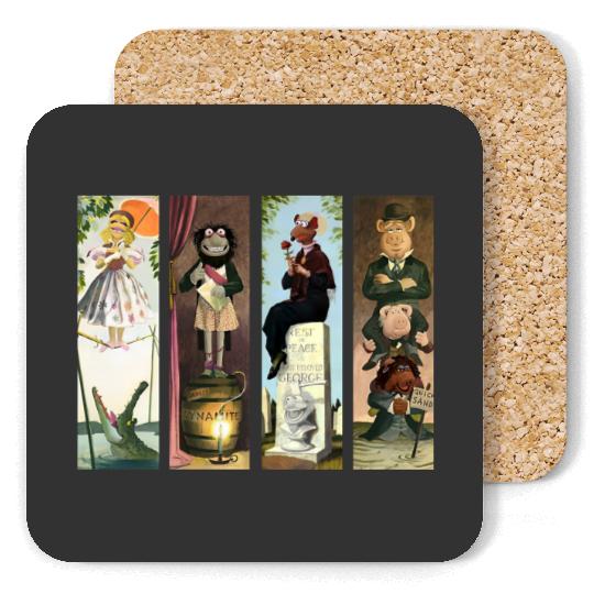 Disney The Muppets Haunted Mansion Halloween Retro Coasters, Three Hitchhiking Ghosts Coasters