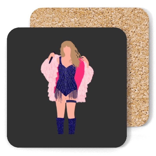 TaylorSwift Eras Tour Midnights Outfit art Coasters