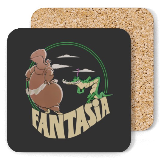 Retro Disney Fantasia Hyacinth Hippo Ben Ali Gator Coasters