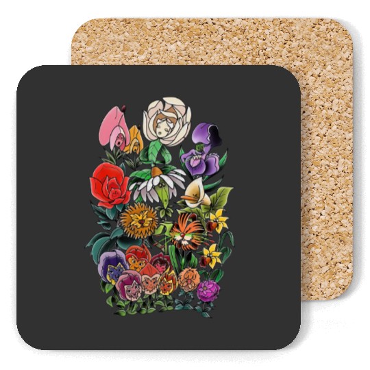Alice In the Wonderland Flowers Coasters, Flower and Garden Festival Disney Coasters