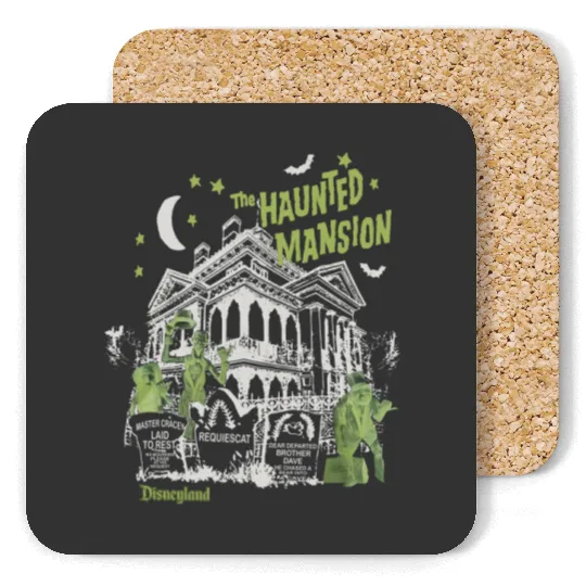 Vintage Haunted Mansion Coasters, Disneyland Halloween Coasters, Stretching Room Coasters