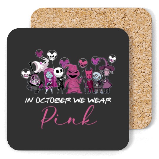 Disney Halloween Coasters, In October We wear Pink, Oogie Boogie 2022