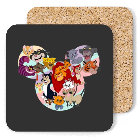 Disney Cats Coasters, Animal Kingdom Coasters, Mickey Mouse and Friends Coasters, Simba Coasters