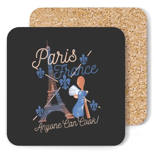 Disney Pixar Ratatouille Remy Paris France Poster Coasters