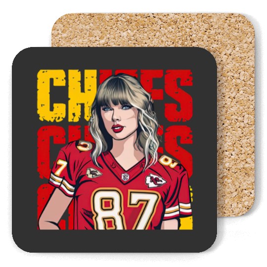 Discover Taylor Hearts Kelce in Chiefs Coasters, Traylor Swelce Taylor Version Fan Coasters