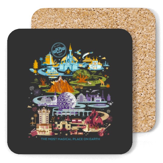 Vintage Disney Epcot 1982 Coasters, Disney Epcot Coasters, Vintage Disney Coasters