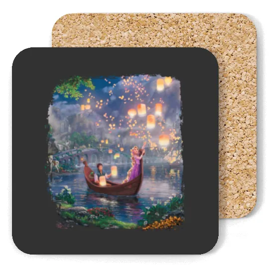 Vintage Disney Tangled Rapunzel Floral  Color Coasters, Retro Disney Princess Coasters, Princess Rapunzel Flynn Rider, Lost Princess Coasters