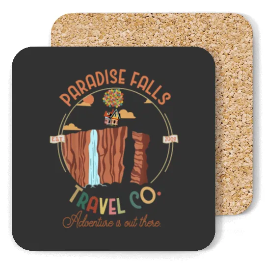 Disney Pixar Up Movie Coasters, Pixar Up Movie, Paradise Falls Travel Co Coasters