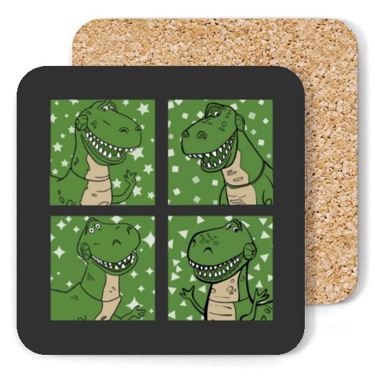 Disney Rex Portrait Boxes, Disney Toy Story T-Rex Coasters, Cartoon Coasters, Cute Coasters, Gift For Family