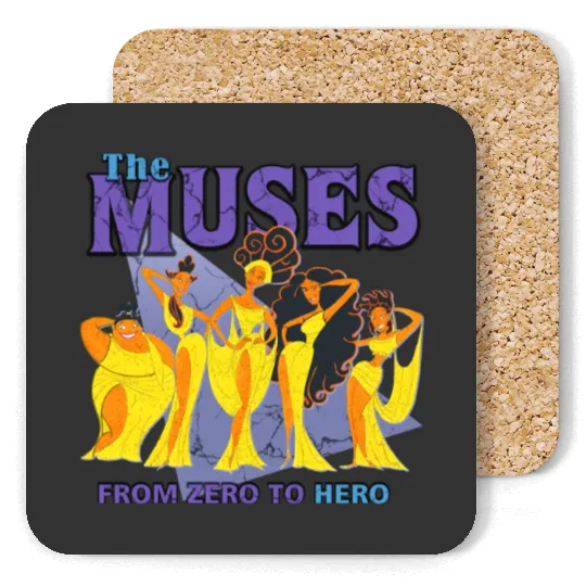 Disney Hercules Diva The Muses From Zero to Hero, Retro Hercules 1997 Coasters, Disney Hercules Coasters, The Muses Hercules Coasters