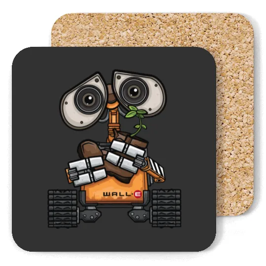 Cute Wall-E Coasters, Disney Pixar Wall-E, Wall E Cartoon Coasters, Disney Wall-e Coasters