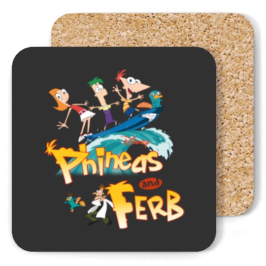 Disney Phineas And Ferb Funny Cartoon Coasters, Disney Perry Coasters
