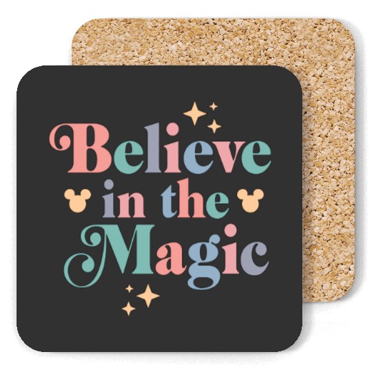 Discover Believe In the Magic Coasters, Disney Coasters, Mickey Coasters, Disneyland
