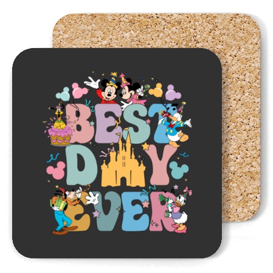Disney Best Day Ever  Color Coasters, Disney Family Coasters, Disney