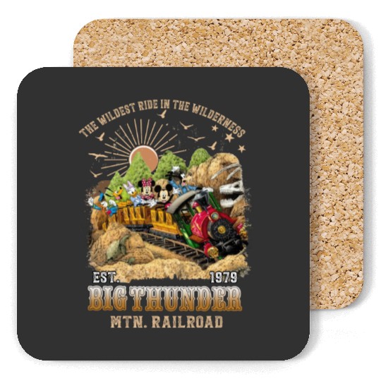 Disney Big Thunder mountain railroad Coasters, Mickey & friends Disneyland, Vintage Disney trip Coasters