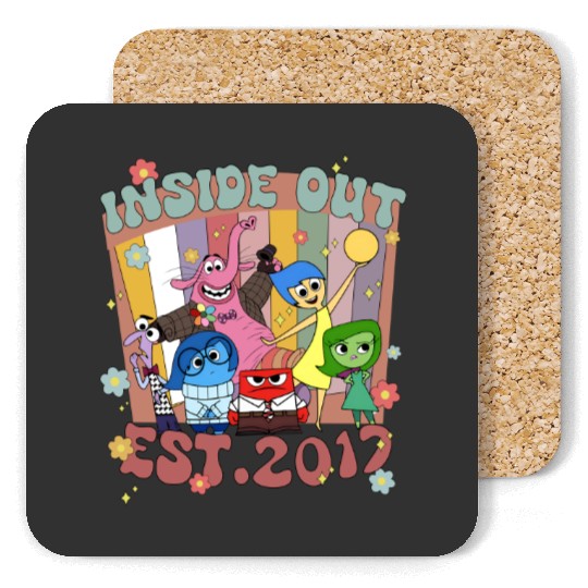 Disney Inside Out est 2017 Coasters, Inside Out Characters Coasters, Disney Best Friends Coasters