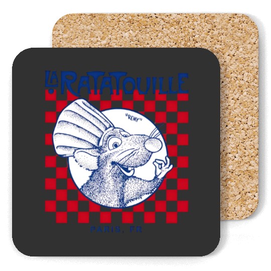 Disney Pixar Ratatouille Remy Paris Checkerboard Coasters