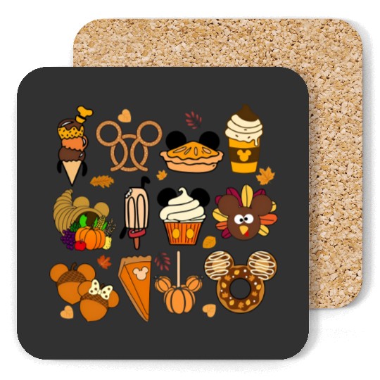 Disney Snacks Coasters, Disney Life Coasters, Disney Food n Drink, Mickey Waffle Coasters
