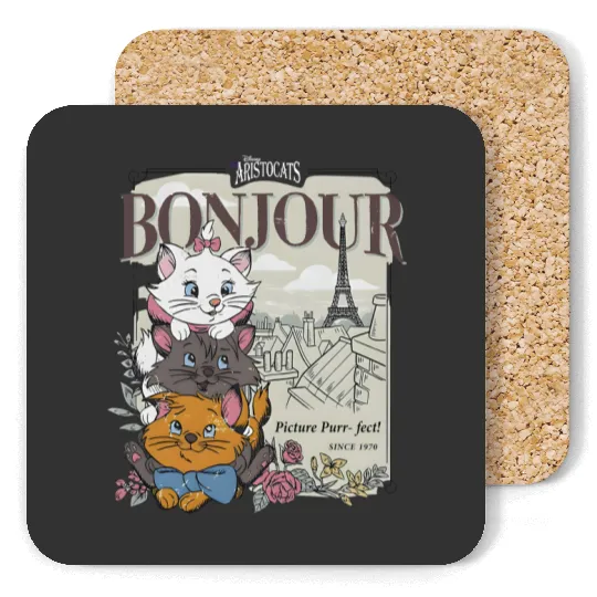 Disney Marie Aristocats Coasters, Marie Cat Coasters, Disney Girls Coasters, Disney Trip Coasters