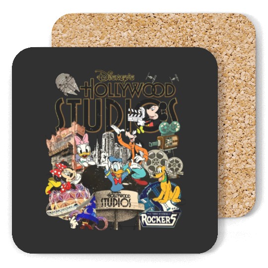 Vintage Disney Hollywood Studios 2023 Coasters, Mickey and Friends Coasters, Disney Family Vacation 2023 Coasters
