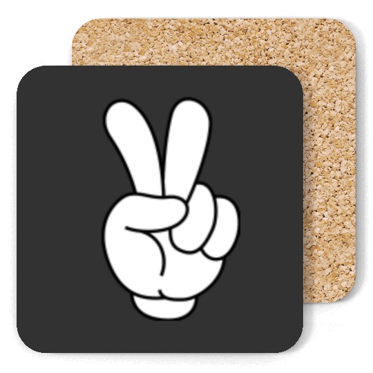 Disneyworld Coasters, Disney Pocket Size Peace Sign Coasters, Peace Mickey Coasters