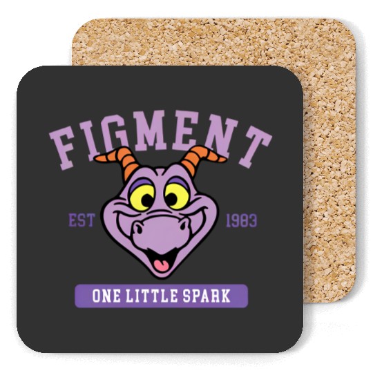 Disney Figment Coasters, Purple Dragon Coasters, Figment Est 1983 Coasters