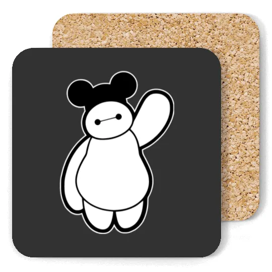 Cute Baymax Coasters, Disney Baymax Coasters, Big Hero 6 Coasters, Mickey Baymax Coasters