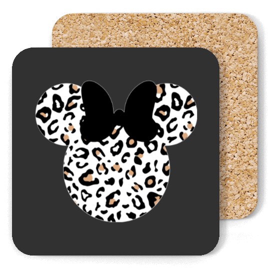 Leopard print Minnie Coasters, Women's Disney Coasters, Animal Kingdom Coasters