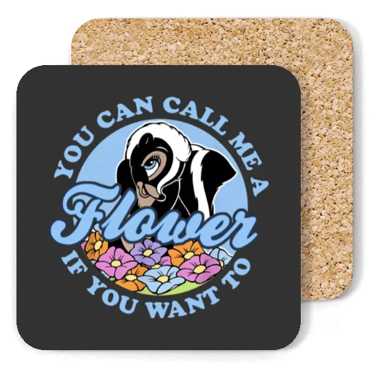 You Can Call Me A Flower If You Want To Flower Bambi Coasters, Bambi Flower Coasters, Bambi Flower Disney Coasters