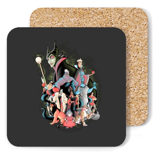 Disney Villain Coasters, Maleficent Evil Queen, Disneyland Coasters