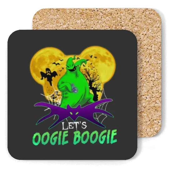 Let's Oogie Boogie Mickey Ear Halloween party Disneyland Oogie Boogie Bash Halloween Coasters, Disney trip family Coasters, Disneyland Coasters