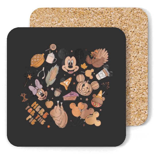 Disney Fall Vibes Coasters, Disney Fall Coasters, Cute Disneyland Thanksgiving Coasters