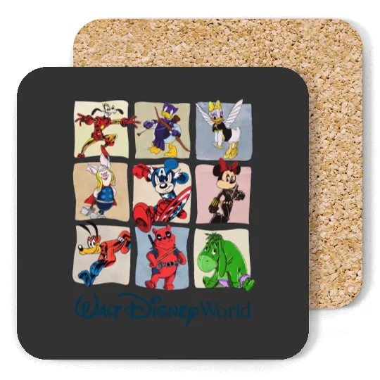 Disney Marvel Coasters, Marvel Superhero Coasters, Mickey and Friends Coasters, Avengers Team Coasters