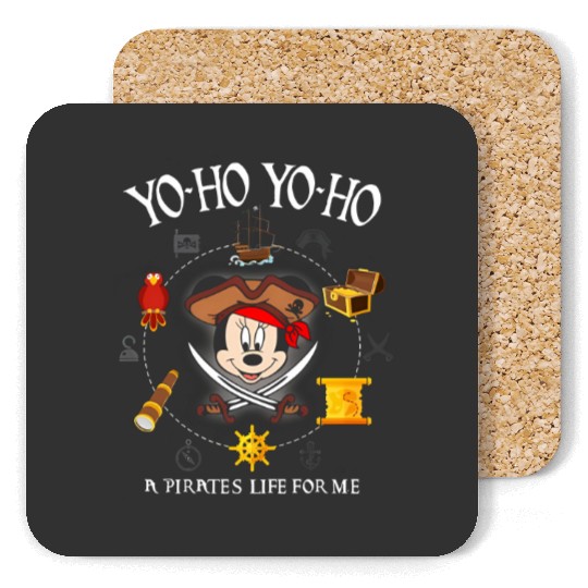 Personalized Disney Pirates Family Coasters, Disney Cruise Coasters, Disney Pirates of Caribbean Coasters