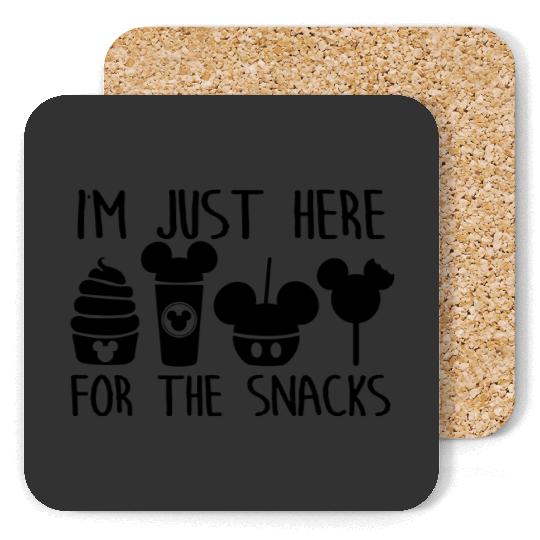 I'm here for the snacks,Disney Coasters Funny Disney Coasters,Disney Epcot Coasters