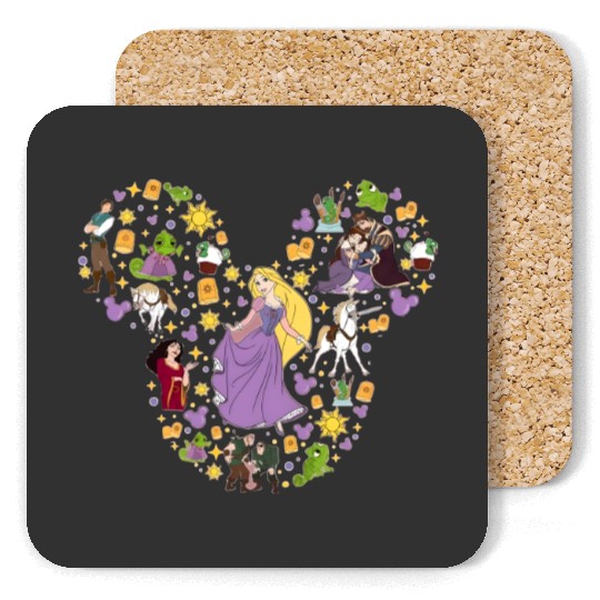 Disney Princess Mickey Head Coasters, Rapunzel Tangled Coasters
