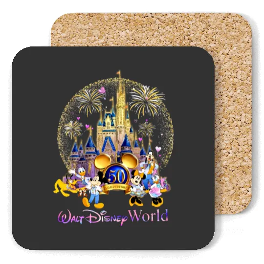 Disneyworld 50th Anniversary Coasters | Disney 50th Anniversary Coasters | Disney World Coasters