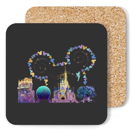 Four Parks Disney World Coasters, Disney Castle Coasters, Magic Kingdom Coasters