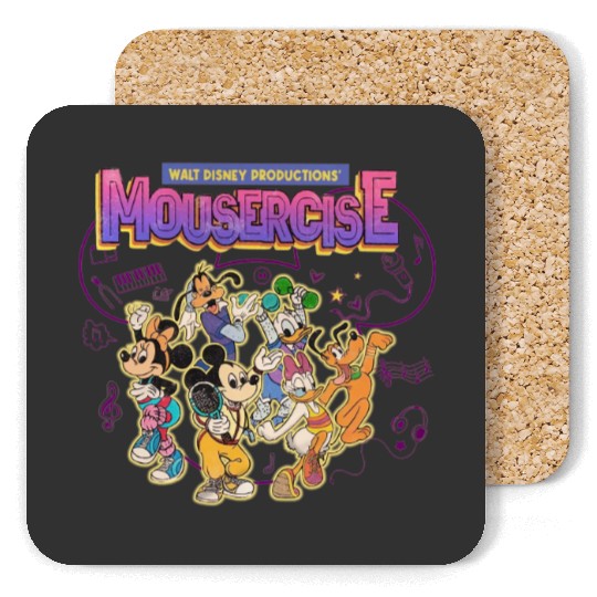 Mousercise Coasters, Vintage Disney Coasters