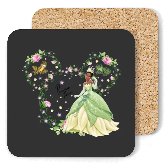 Tiana Princess Coasters, Disney Tiana Coasters, Disney Princess Coasters