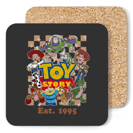 Discover BM Disney Toy Story Est 1995  Coasters, Disney Toy Story Characters Group Coasters, Toy Story Birthday Coasters